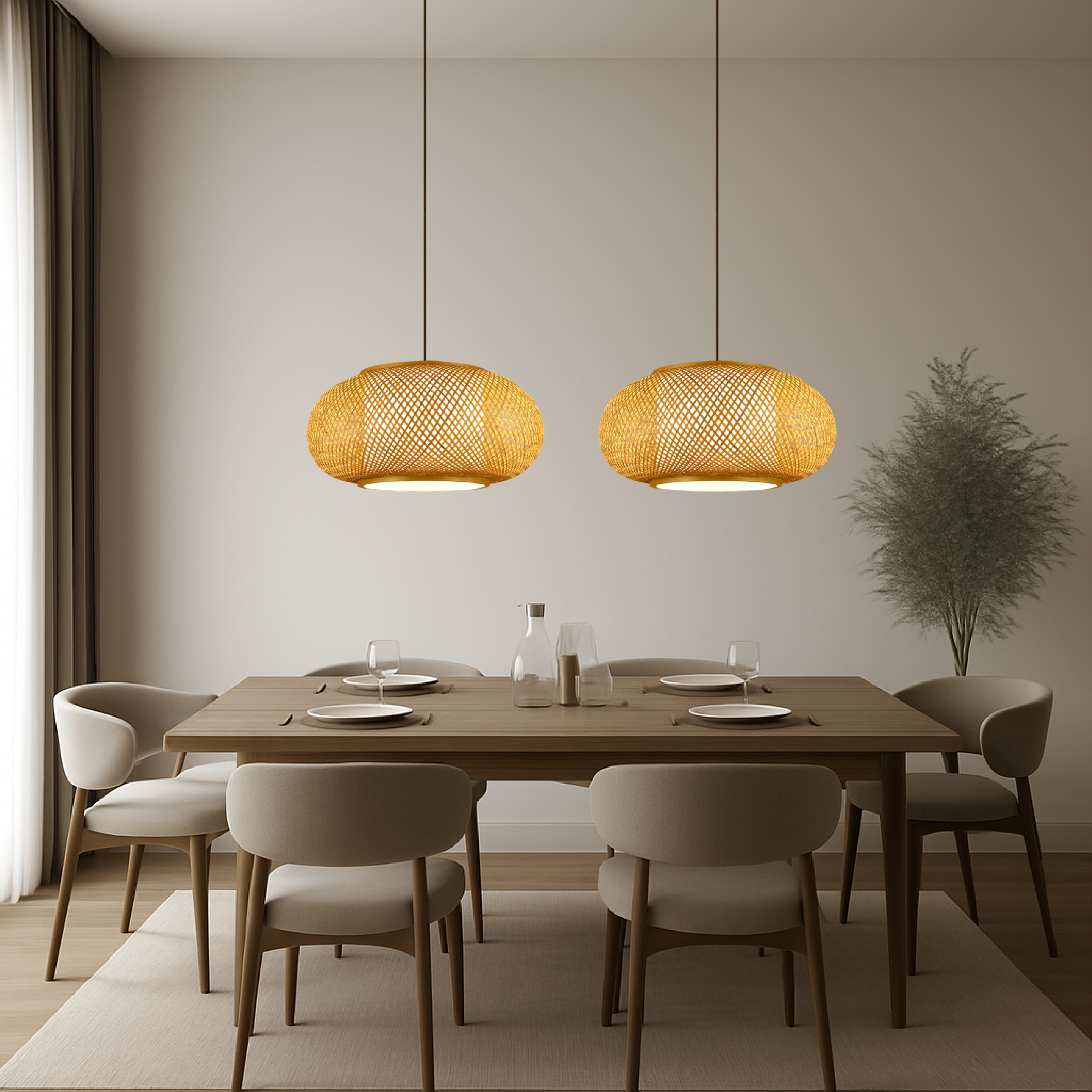 Hansens Bamboo Hanging Lamp