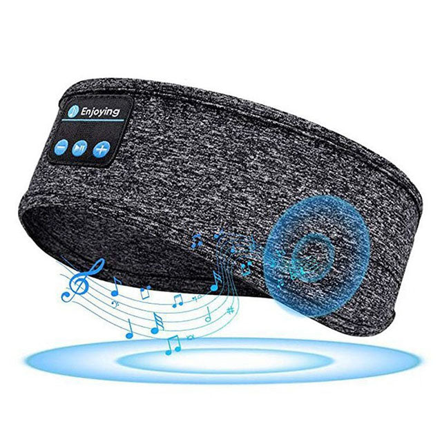 Bandeau Écouteurs Bluetooth Sans Fil et Confortable Gris - Confort Musique et Sport