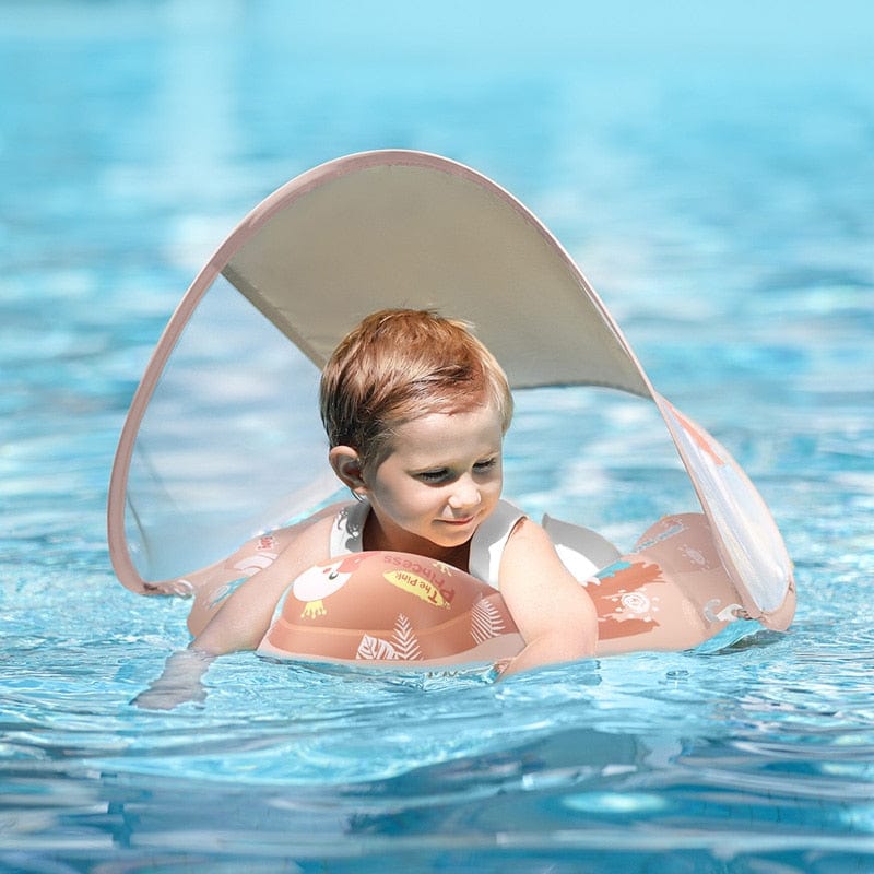 Bouée pour Bébé avec Ombrelle - Sécurité et Apprentissage, matériel non toxique et protection solaire