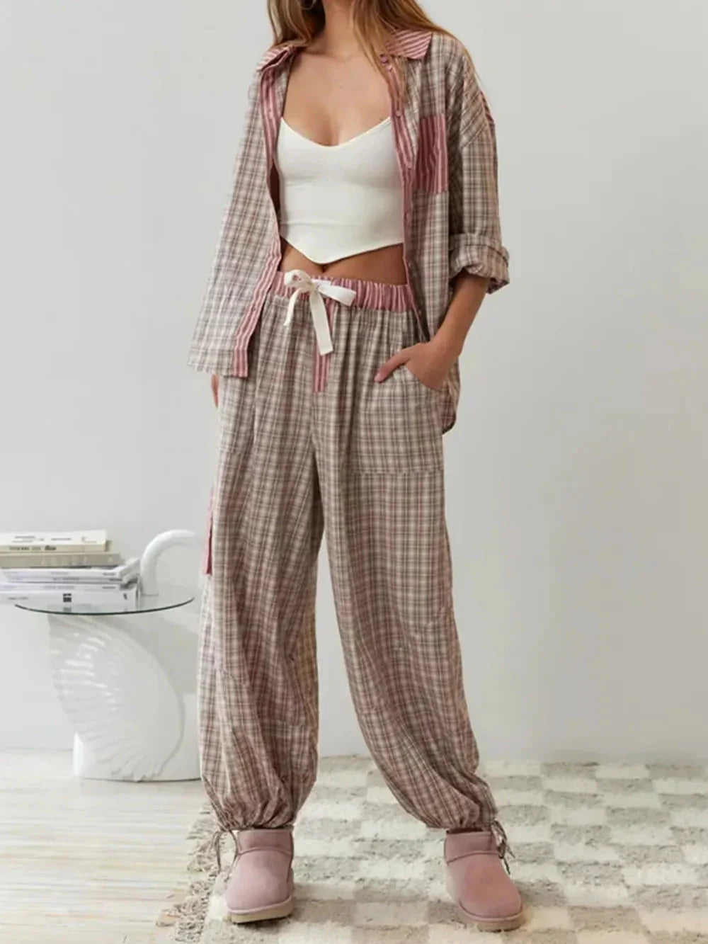 Pyjama chaud et confortable pour femme - Britt - Style intemporel et douceur coton