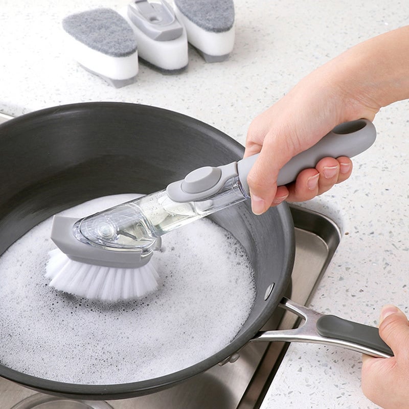 Brosse pour évier de cuisine Brosse à vaisselle Outil - Poignée ergonomique pour une prise confortable