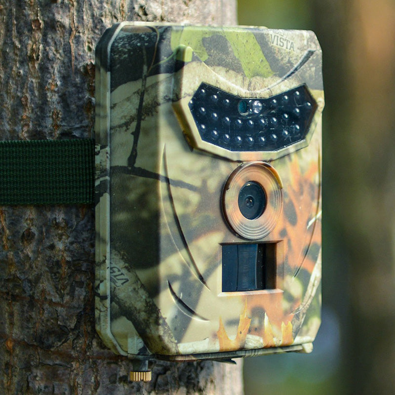 Caméra de chasse HD avec détecteur de mouvement et vision nocturne - caméra, mémoire extensible