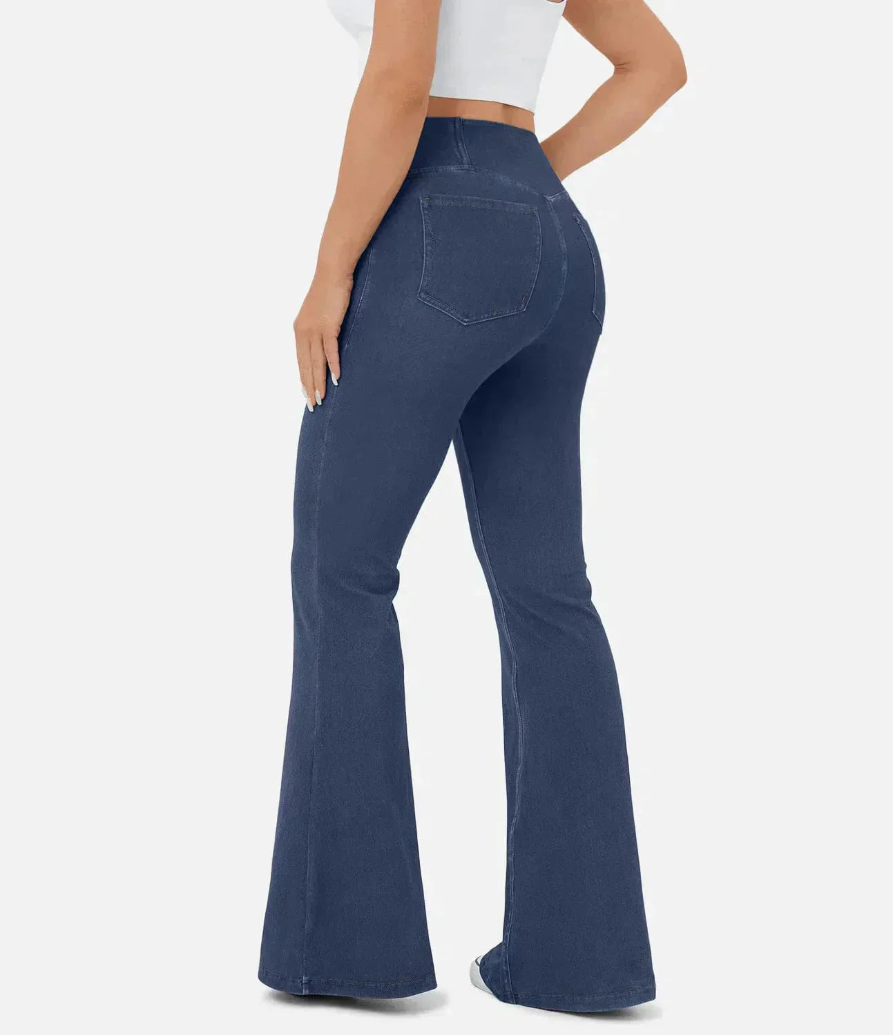 Jean large à taille haute stylisé Camille pour femmes - Élégance sans effort dog