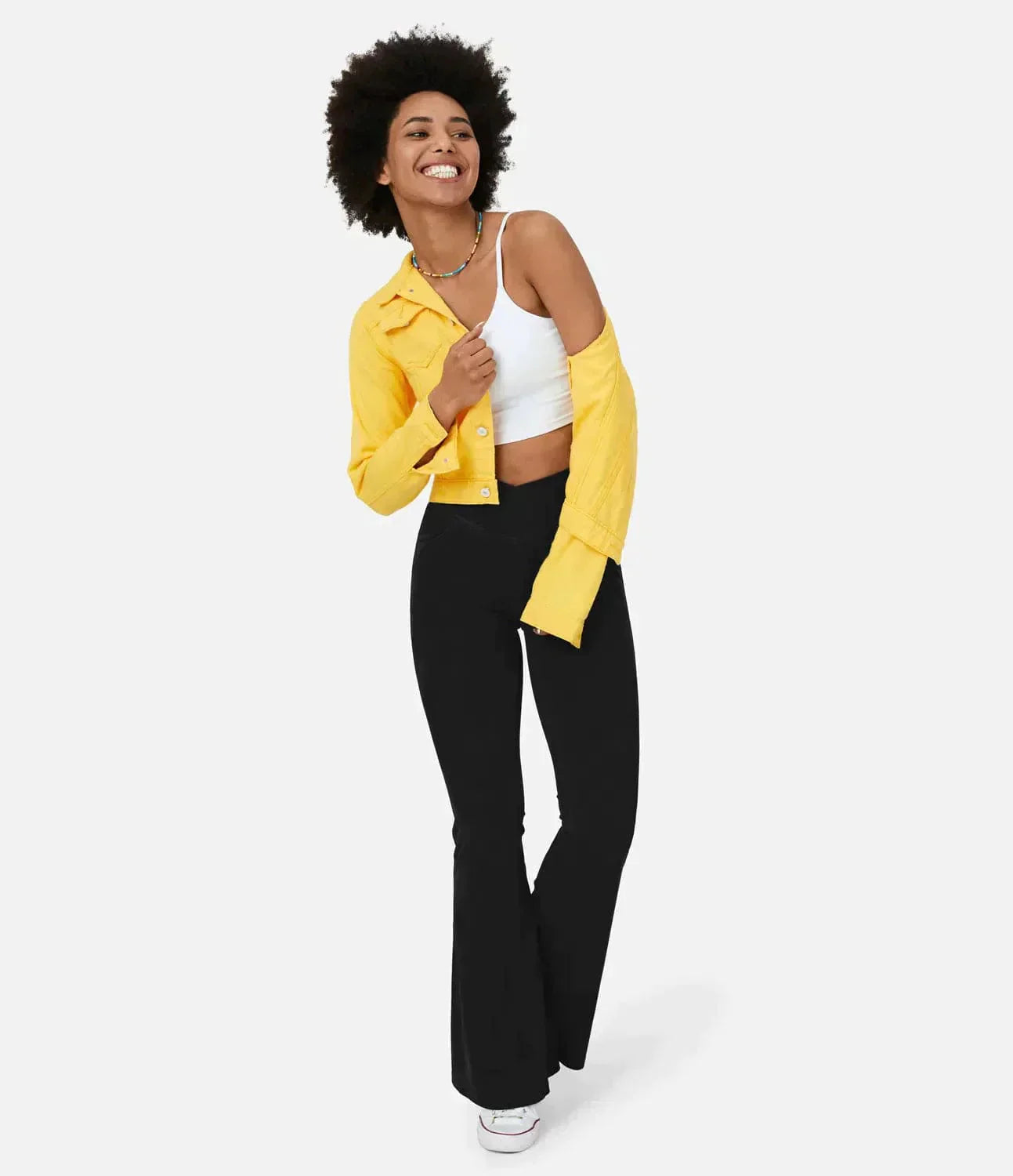 Jean large à taille haute stylisé Camille pour femmes - Élégance sans effort dog
