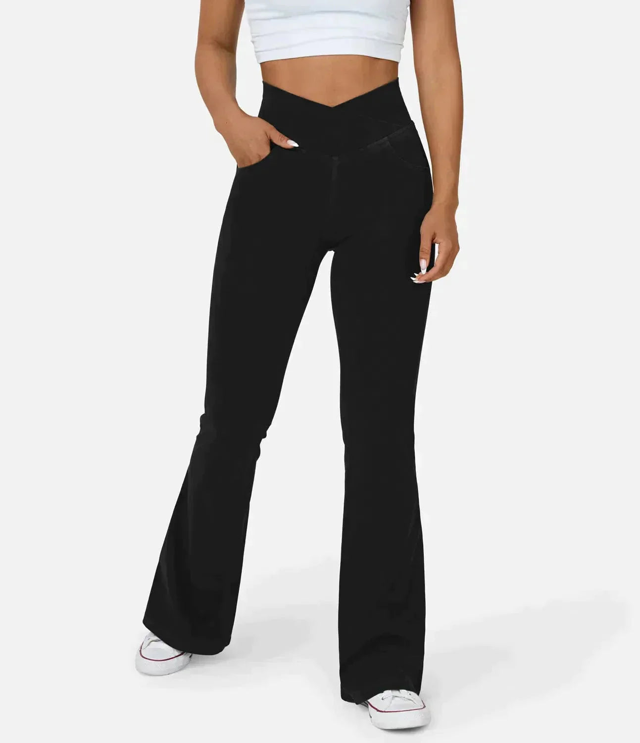 Jean large à taille haute stylisé Camille pour femmes - Élégance sans effort dog
