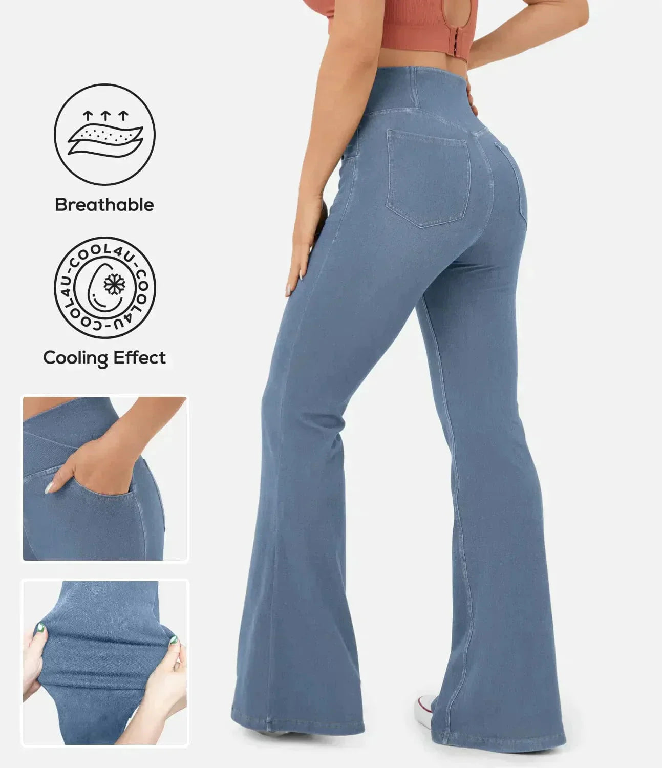 Jean large à taille haute stylisé Camille pour femmes - Élégance sans effort dog
