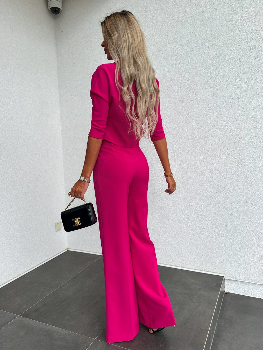 Ensemble élégant pièces Carla | Vêtements tendance pour femme avec col rond et manches mi-longues