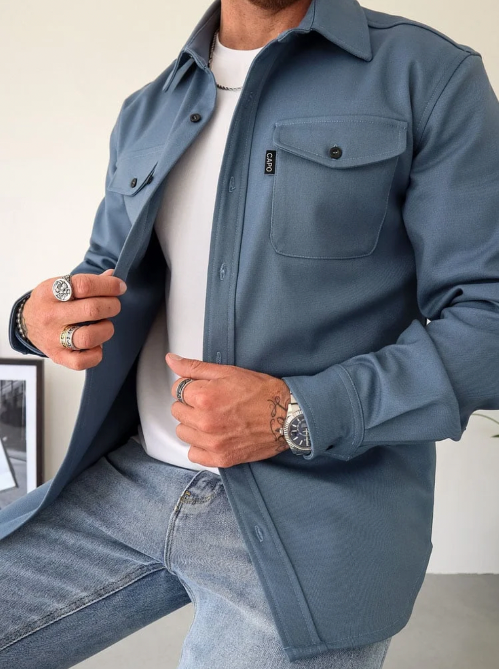 Chemise homme élégante en Bleu | Confort et style pour hommes élégants travel
