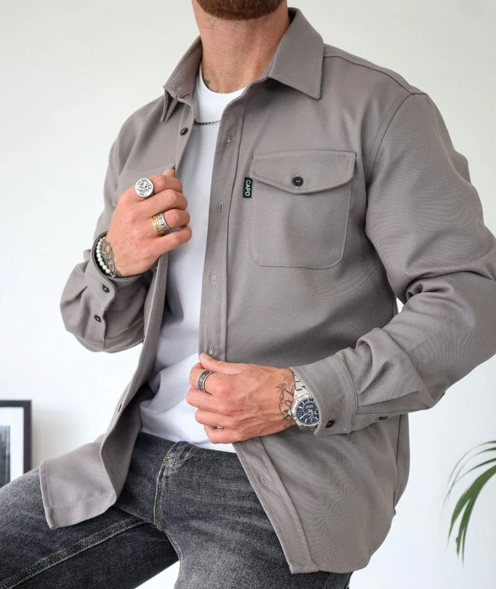 Chemise homme élégante en Beige | Confort et style pour hommes élégants trave
