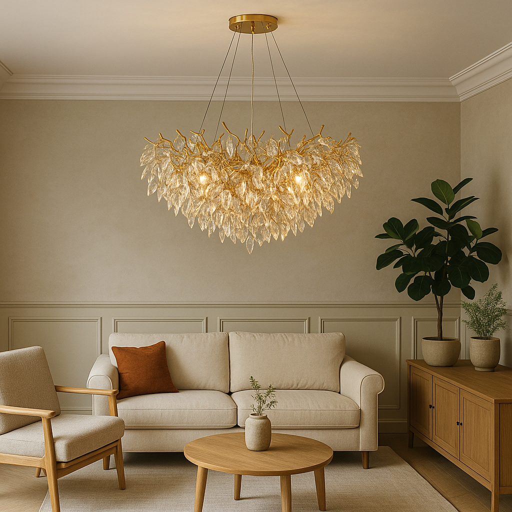 Round crystal chandelier