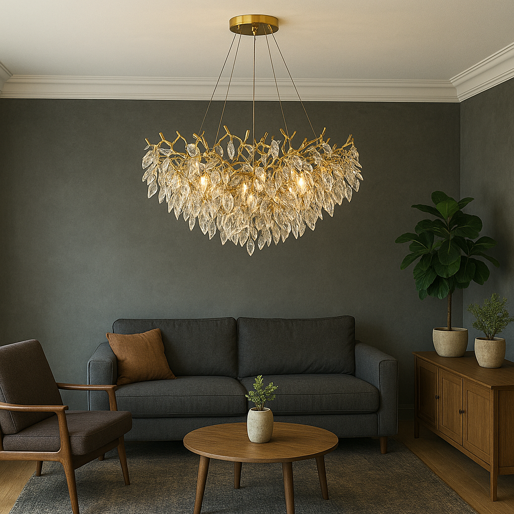 Round crystal chandelier