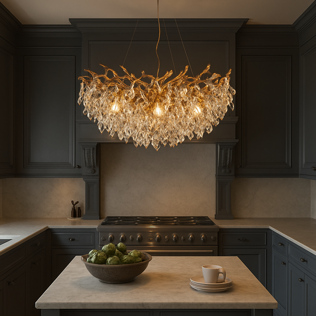 Round crystal chandelier