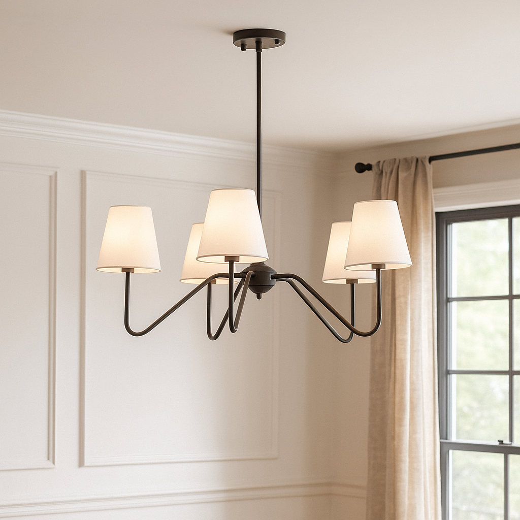 Silk bedroom chandelier