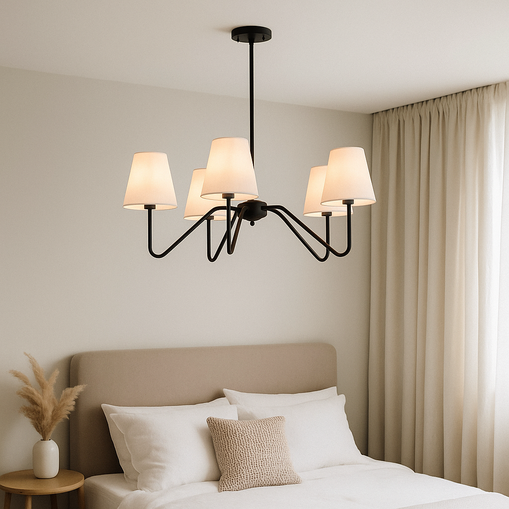 Silk bedroom chandelier