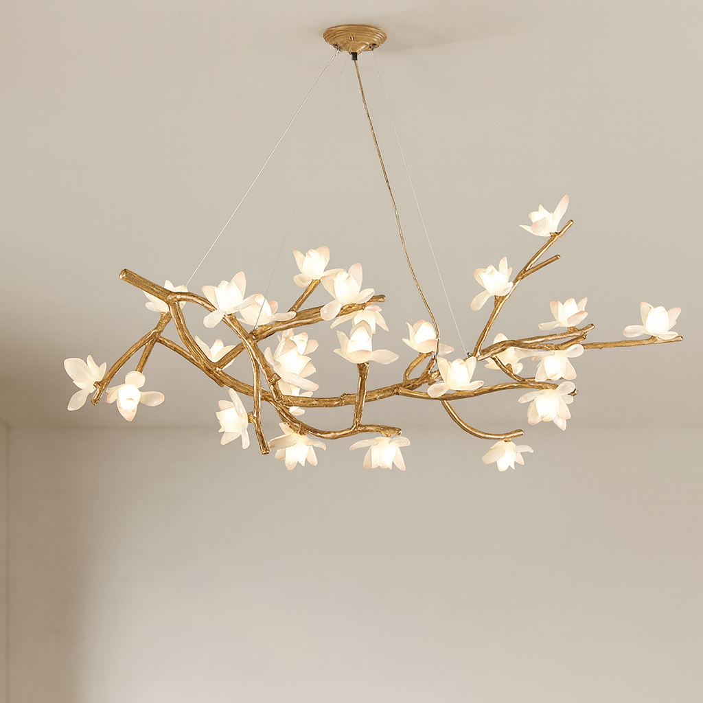 Tree branch-shaped chandelier