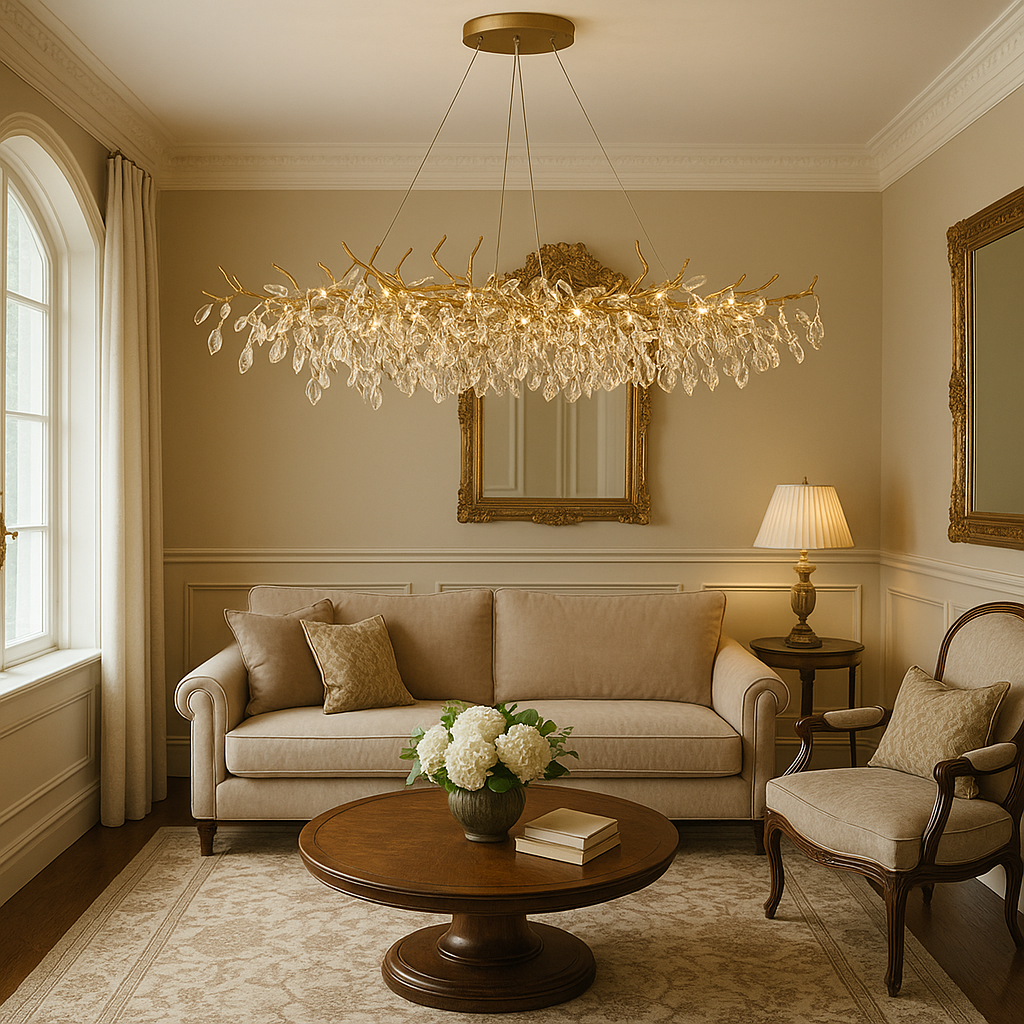 French style glass chandelier