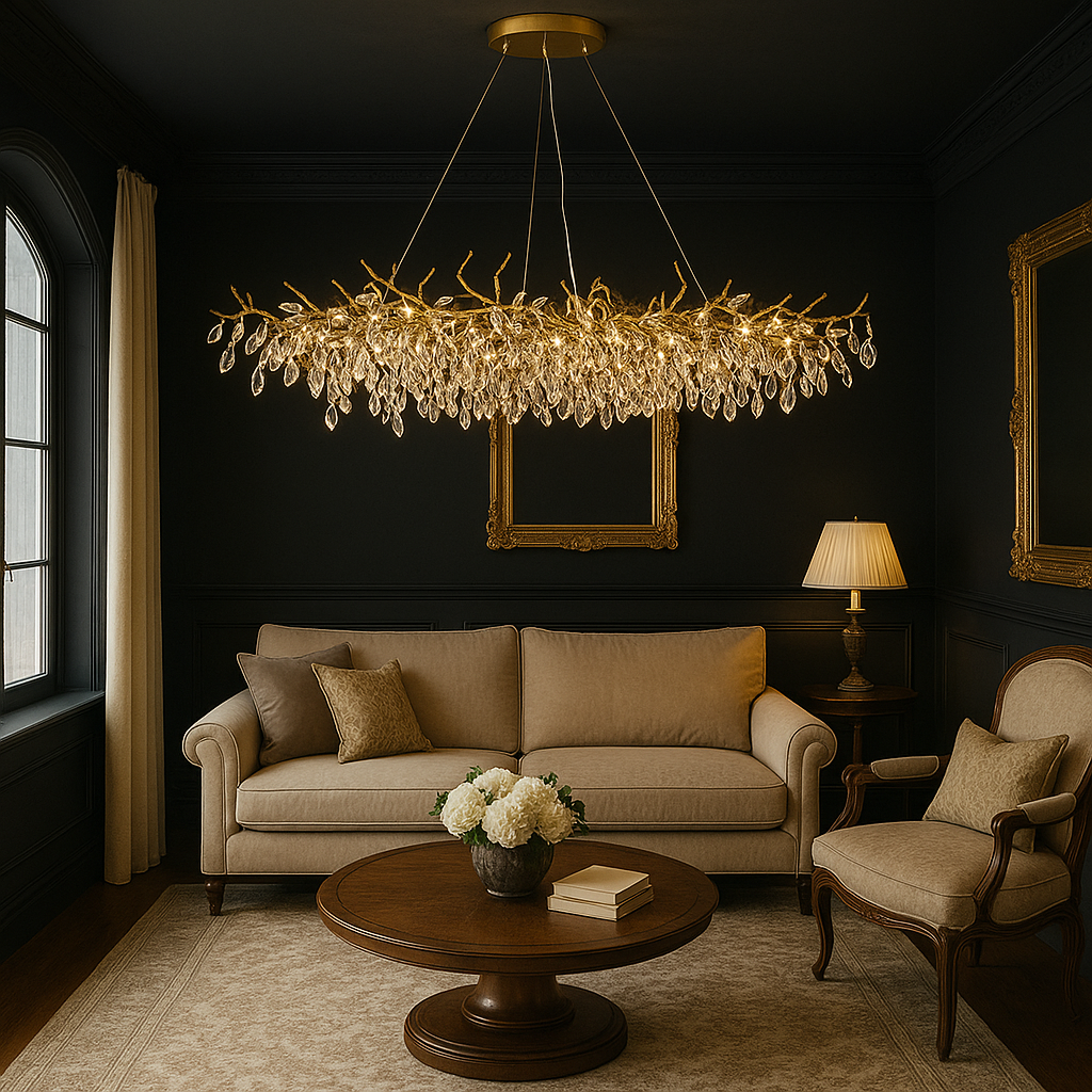 French style glass chandelier