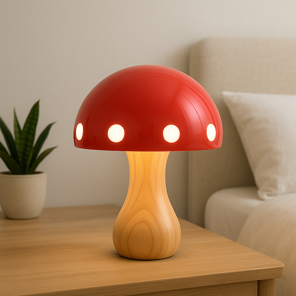 Mushroom-shaped table lamp