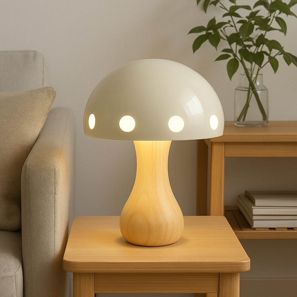 Mushroom-shaped table lamp
