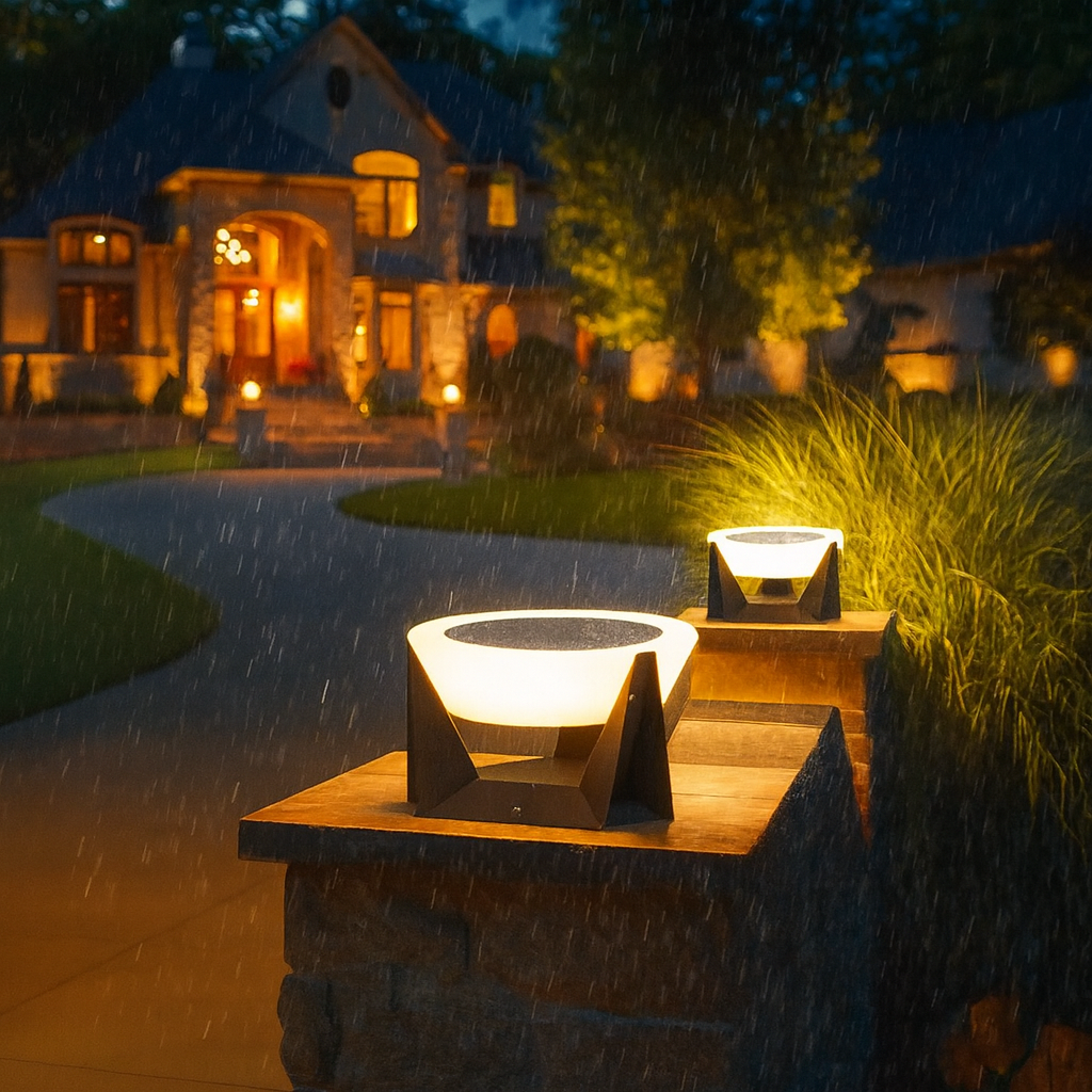 Solar patio lamp