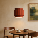 Colored ceramic pendant lamp
