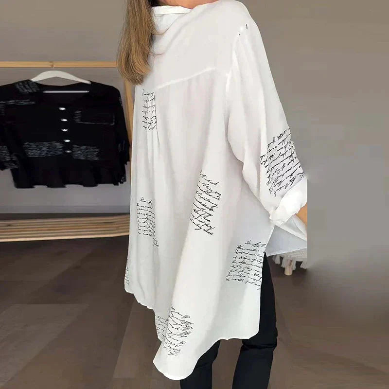 Chemise Imprimée Élégante avec Palette de Couleurs et Détails Raffinés - Style Décontracté