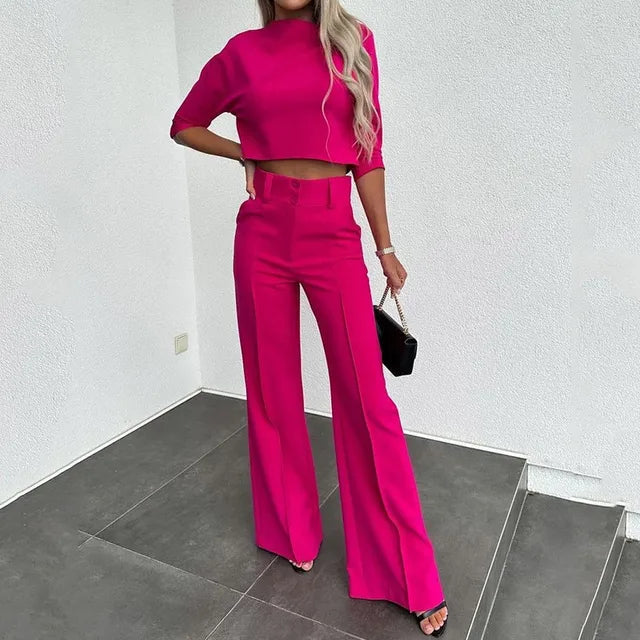 Ensemble Pièces Tendance Chloe en Rose Foncé - Élégance et Polyvalence travel