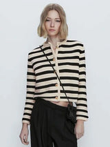 Coco - Striped cardigan, long sleeves