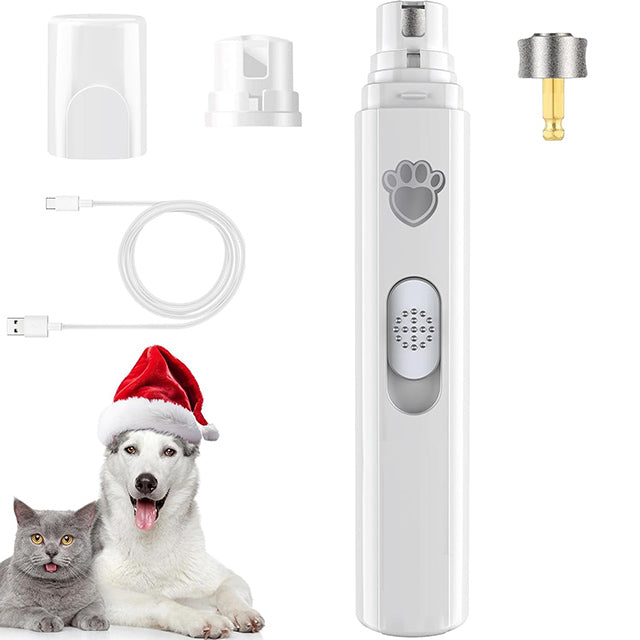 Coupe-Ongles Électrique Blanc Professionnel Rechargeable - Adapté à Tous les Animaux