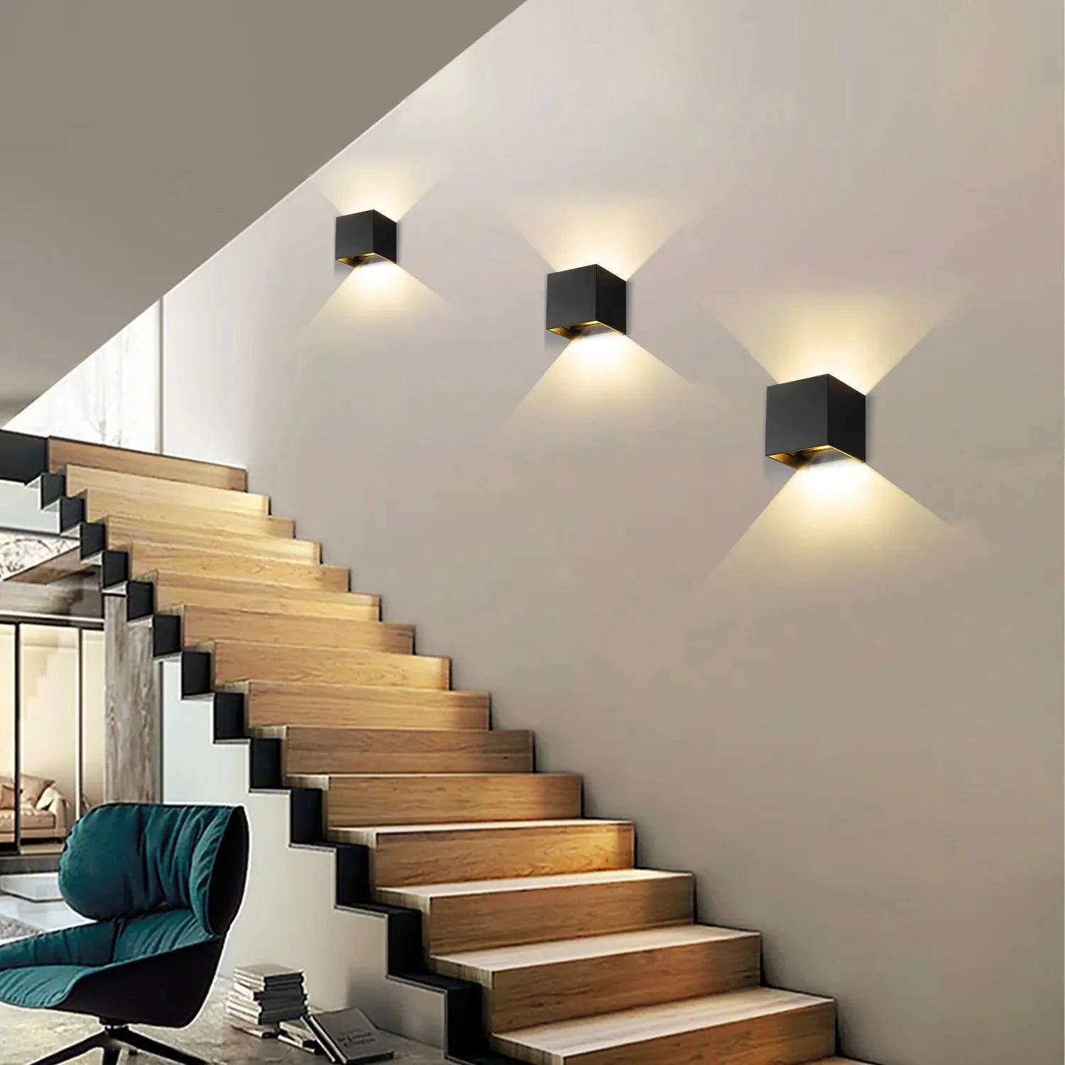 Applique Murale CubeLamp Noir - Lampe Design LED Polyvalente travel bottle le