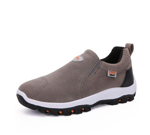 Chaussures de randonnée orthopédiques avancées pour hommes - Soutien voûte plantaire et exploration nature en Gris
