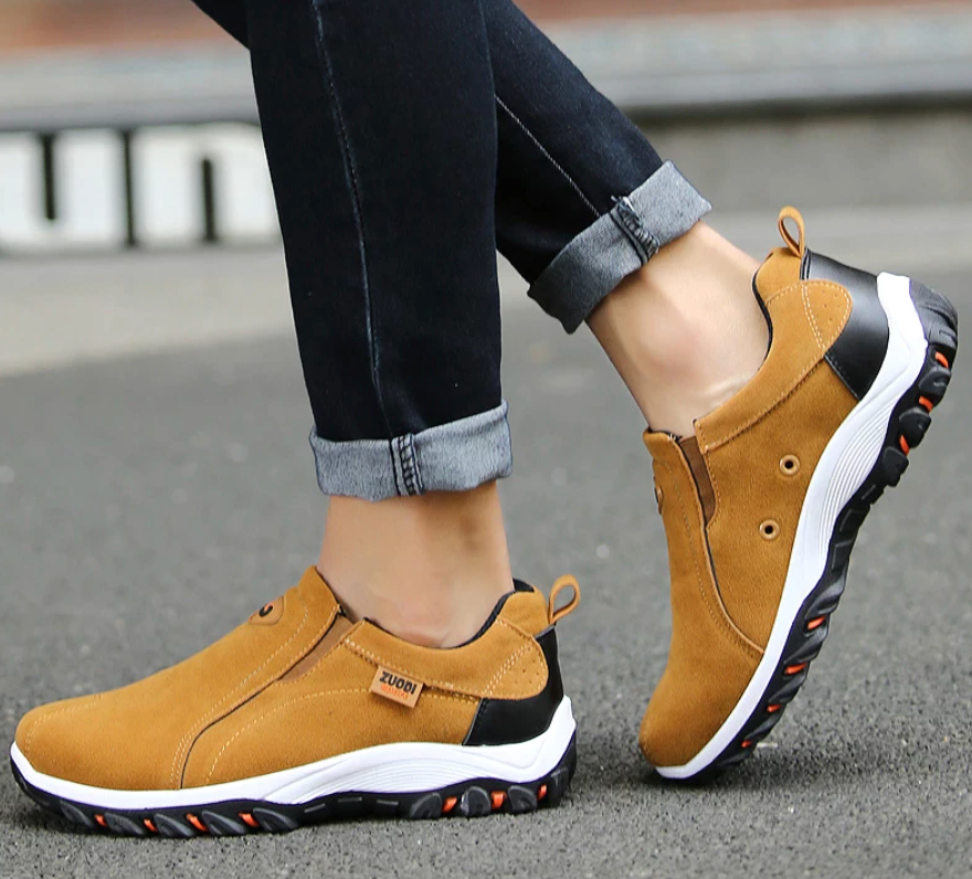 Chaussures de randonnée orthopédiques avancées pour hommes - Style polyvalent et confort respirant en Marron