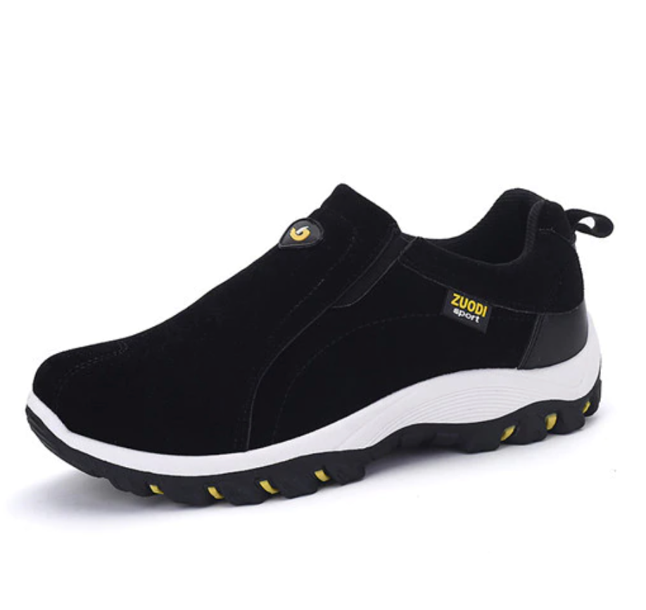 Chaussures de randonnée orthopédiques avancées pour hommes - Confort orthopédique et adhérence antidérapante en Noir