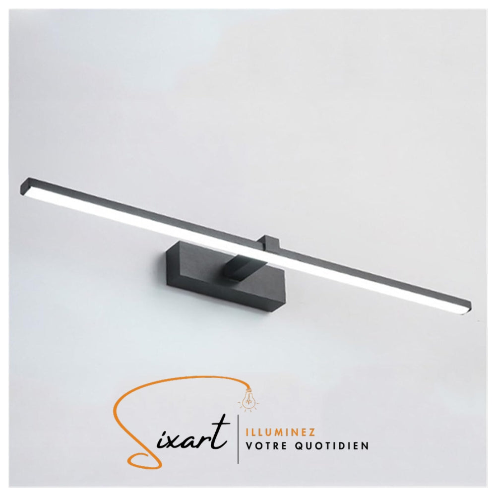 Applique murale LED pour salle de bain - Nolanda noir 40cm design lumineux tr