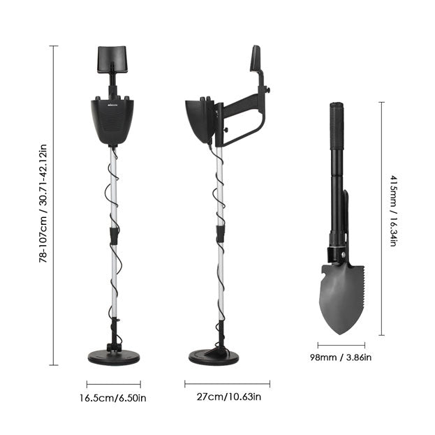 Détecteur de métaux professionnel kit complet avec casque audio travel bottle