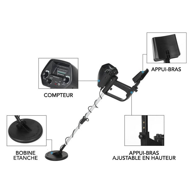 Détecteur de métaux professionnel kit complet pour recherche archéologique tr