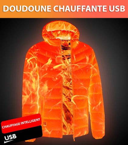 Doudoune Chauffante Mixte Zones - Confort Extérieur et Résistance à l'Eau tra