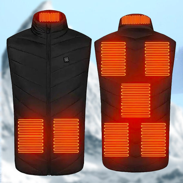 Gilet Chauffant Sans Manche Mixte Zones en Noir pour Confort Thermique travel