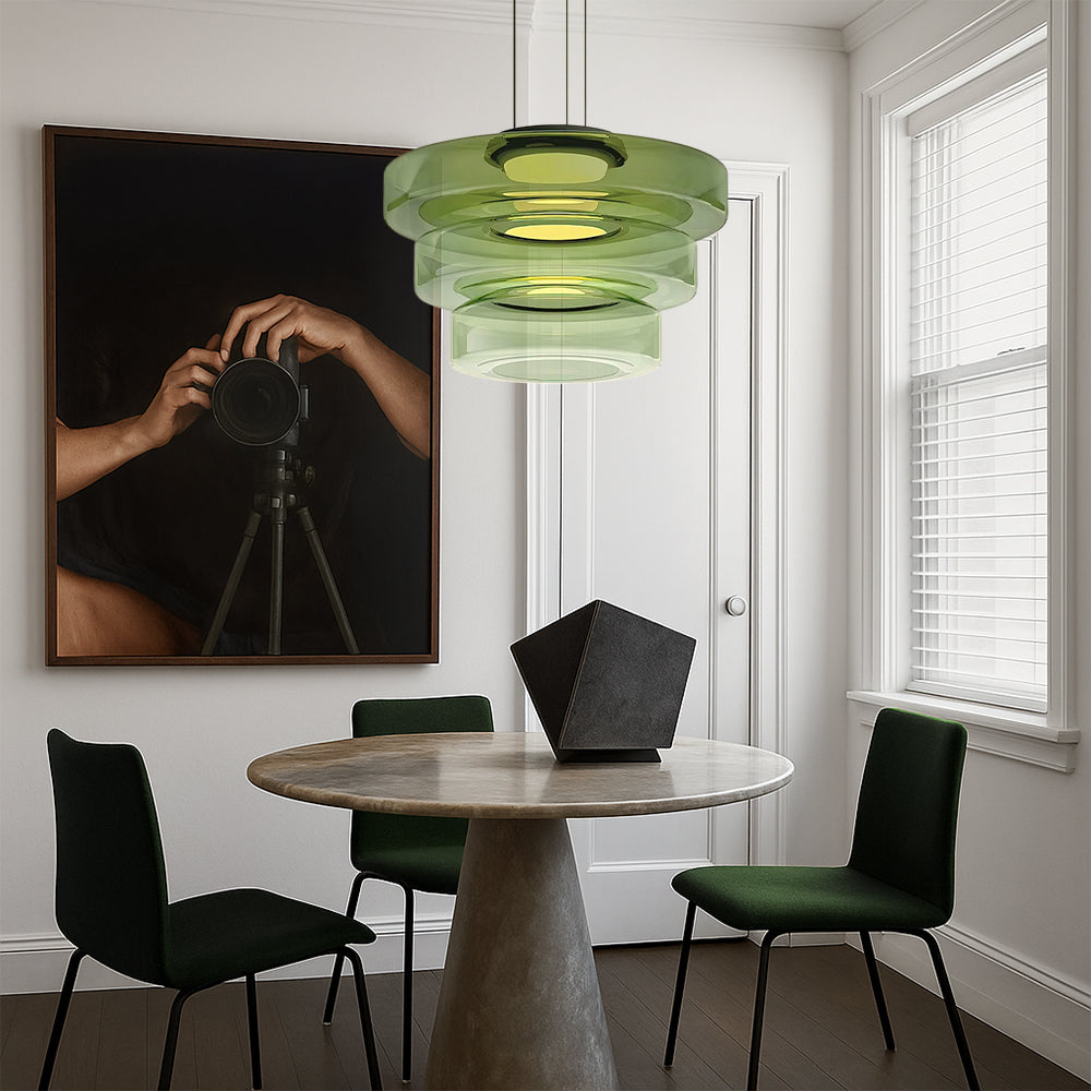 Danish pendant lamp in Bauhaus glass