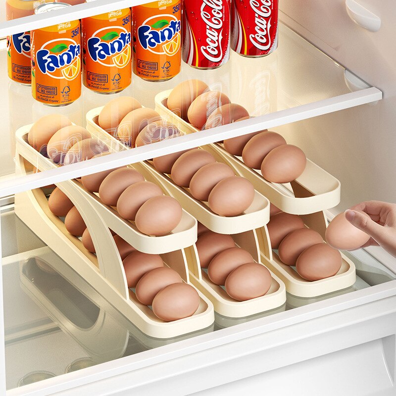 Support compact d'œufs frais pour réfrigérateur et gain de place travel bottl