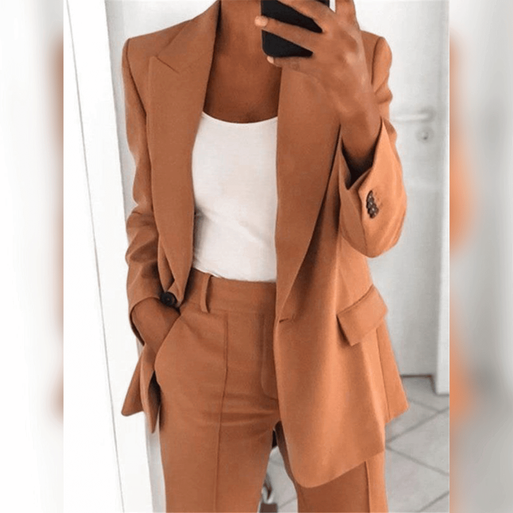 Blazer chic marron, intemporel et élégant, coupe flatteuse travel bottle leak