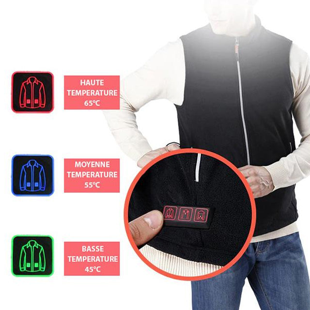 Gilet chauffant veste à température ajustable pour sports d'hiver travel bott