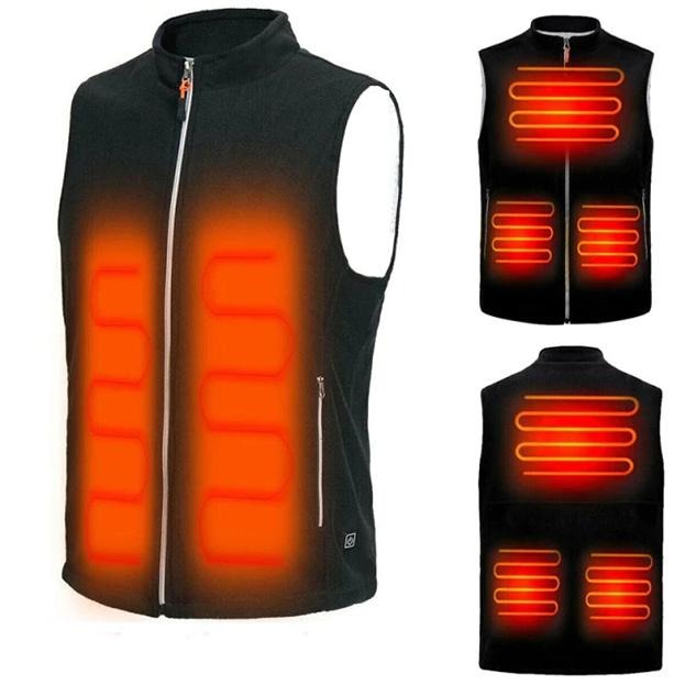 Gilet chauffant noir à température ajustable pour protection contre le froid dog