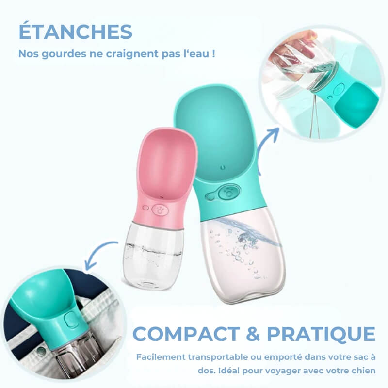 Gourde Portable pour Chien - Accessoire Animal pour le Bien-Être et la Sécurité en Voyage
