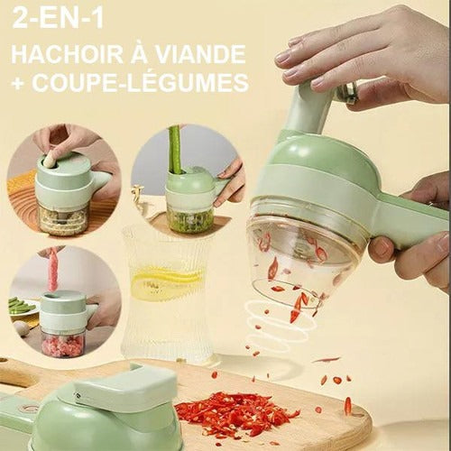 Hachoir électrique multifonction -en- coupe-légumes ergonomique gain de temps dog