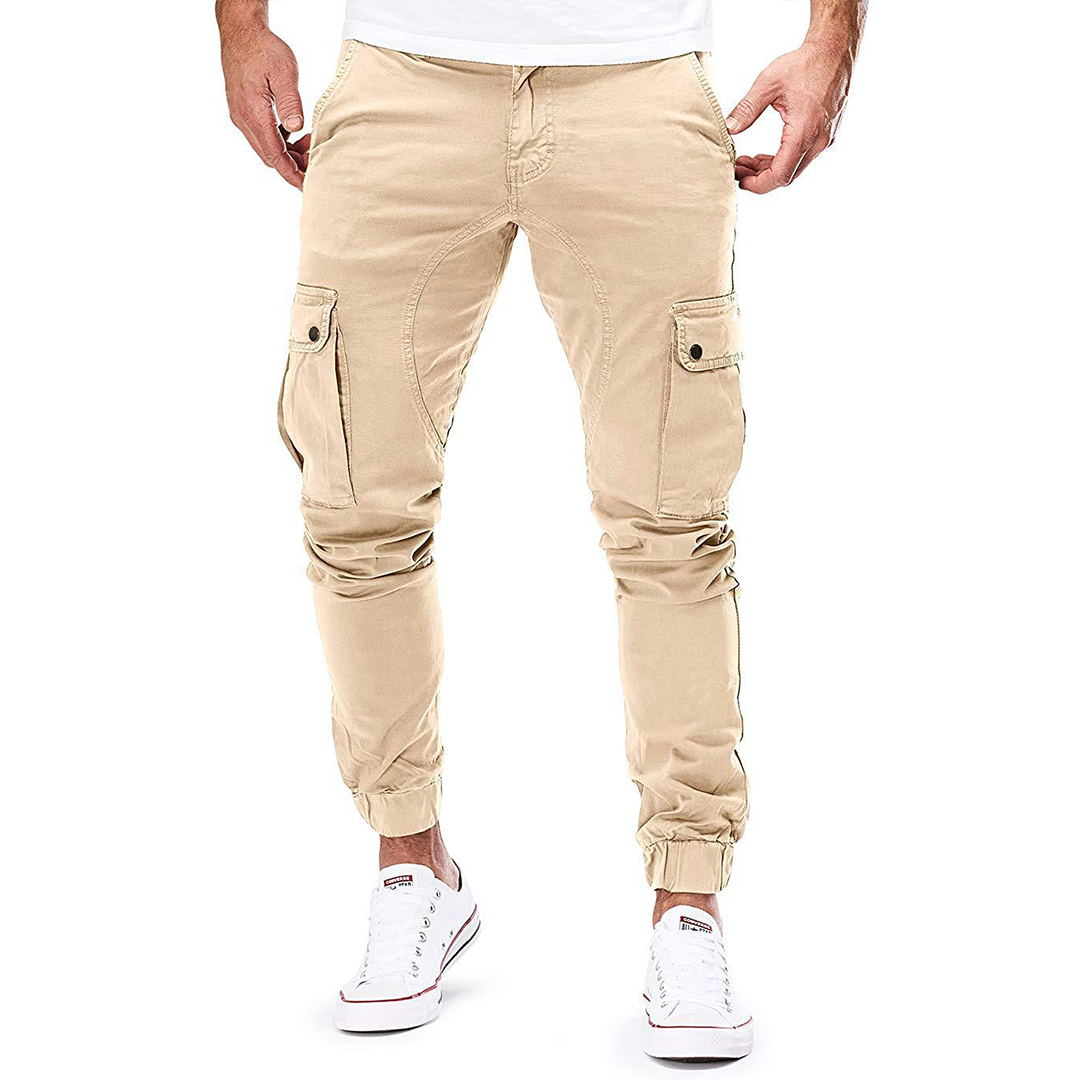 Joggers cargo en beige, confortables et tendance pour un look décontracté tra