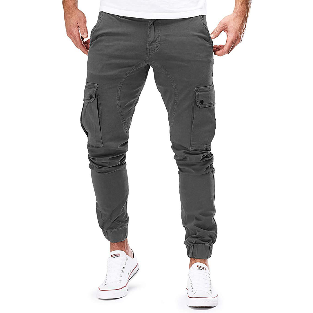 Joggers cargo en gris, alliant confort durable et mode urbaine pour hommes tr