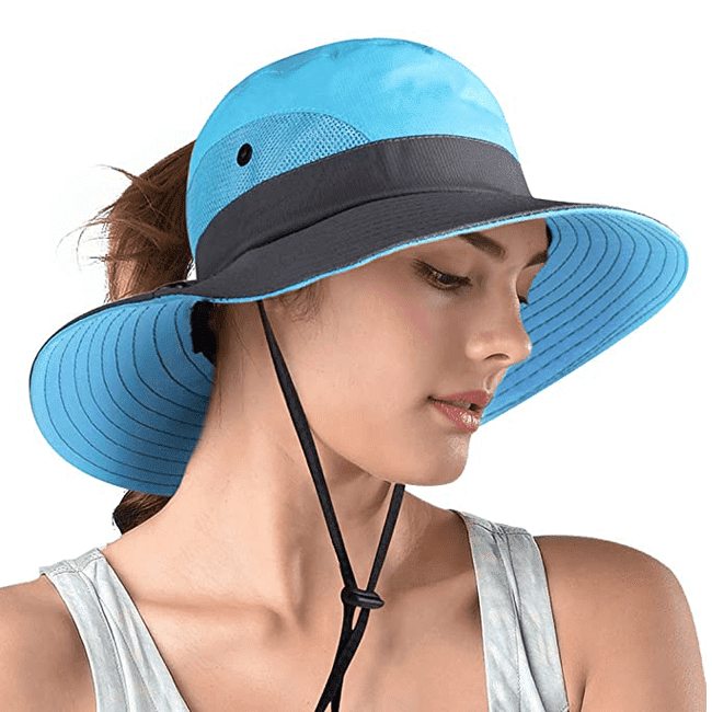 Chapeau Anti UV N° - Style Cowboy Élégant et Pratique, Protection Soleil - Bleu d