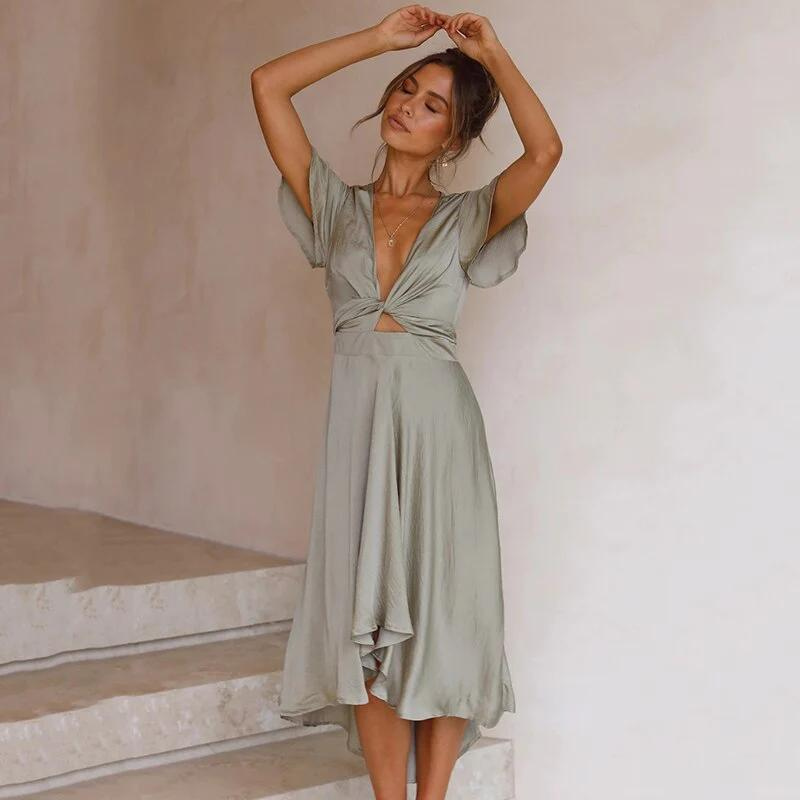 Robe midi au charme vintage pour femmes, confort quotidien et élégance féminine d
