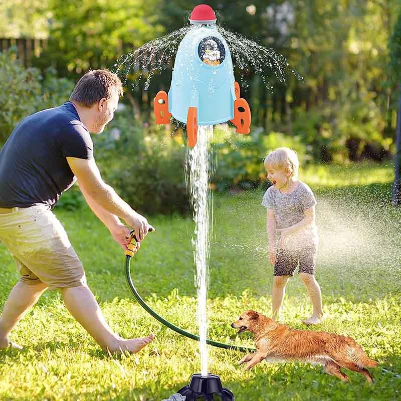 Jouets Rocket Sprinkler - Fusée à Eau Extérieur avec Pulvérisation Ajustable dog